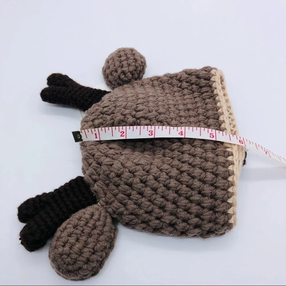 BRITT BEAR KNITTED REINDEER HAT SIZE 0-6 MONTHS NWT